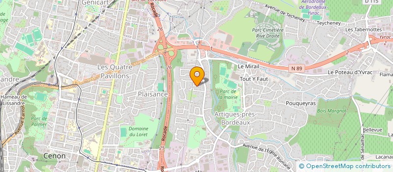 localisation de l'entreprise TENNIS DE TABLE FARGUAIS  FARGUES-SAINT-HILAIRE