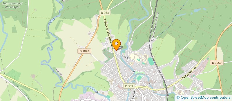 localisation de l'entreprise TENNIS DE TABLE HIRSON COINGT à HIRSON