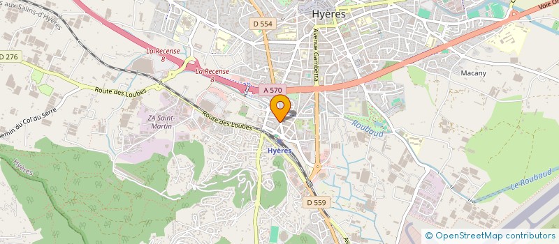 localisation de l'entreprise TENNIS DE TABLE HYEROIS à HYERES