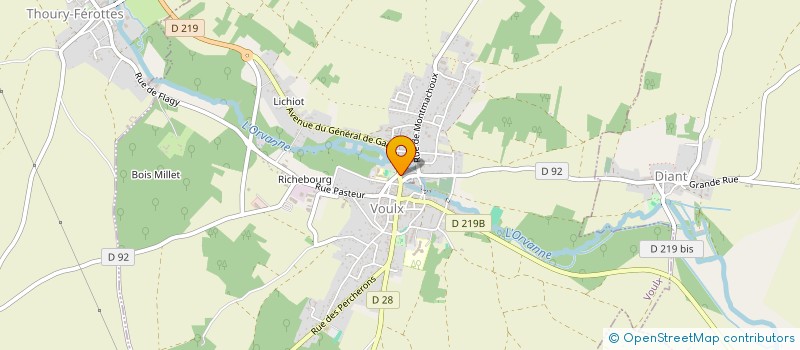 localisation de l'entreprise TENNIS DE TABLE ORVANNAIS  VOULX