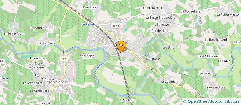 localisation de l'entreprise TENNIS DE TABLE PALLETAIS  LE PALLET