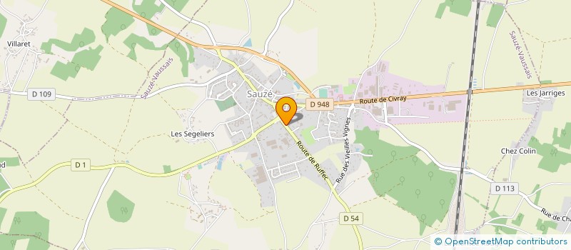 localisation de l'entreprise TENNIS DE TABLE SAUZEEN  SAUZE-VAUSSAIS