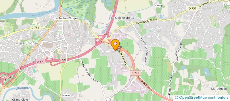 localisation de l'entreprise TENNIS DES 4 SAISONS à SAINT-MELAINE-SUR-AUBANCE