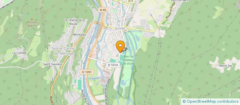 localisation de l'entreprise TENNIS DU PAYS VIZILLOIS  VIZILLE