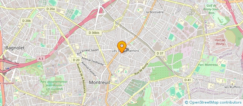 localisation de l'entreprise TENNIS DU SAPIN à MONTREUIL