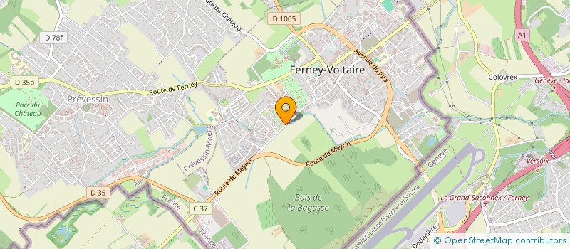 localisation de l'entreprise TENNIS EDUCATION NATIONALE FERNEY VOLTAIRE AIN EST à FERNEY-VOLTAIRE