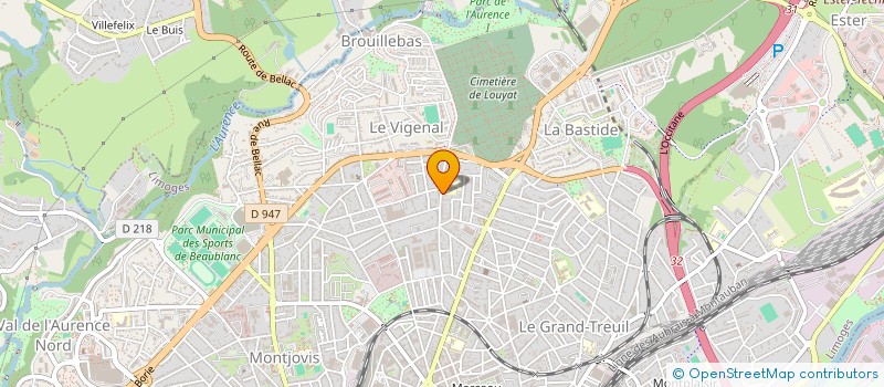 localisation de l'entreprise TENNIS ENSEIGNANTS CLUB (TEC) à LIMOGES