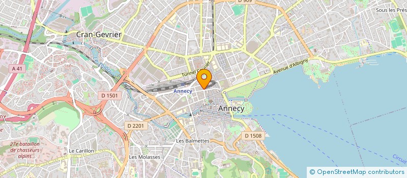 localisation de l'entreprise TENNIS ESPORTS FRANCE à ANNECY