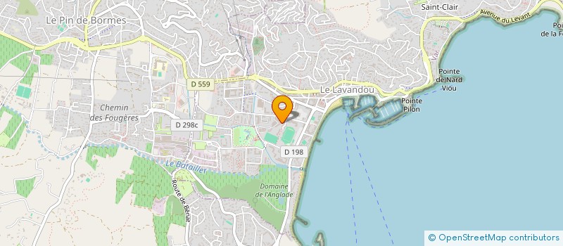 localisation de l'entreprise TENNIS EST DE LA BAIE DE PRAMOUSQUIER  LE LAVANDOU