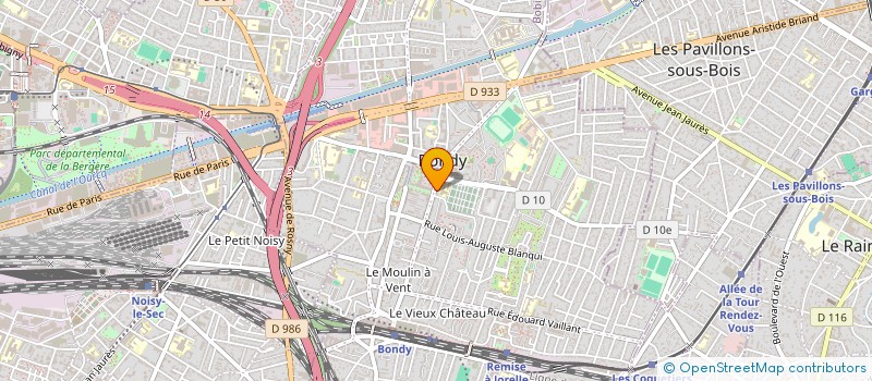 localisation de l'entreprise TENNIS KAYA  BONDY