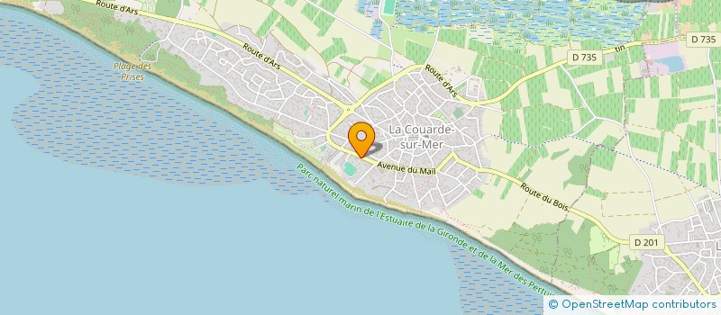 localisation de l'entreprise TENNIS OCEANIQUE COUARDAIS  LA COUARDE-SUR-MER