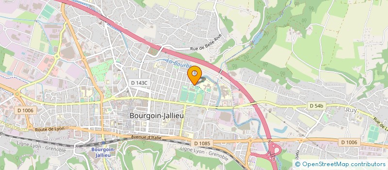 localisation de l'entreprise TENNIS PADEL BOURGOIN-JALLIEU  BOURGOIN-JALLIEU