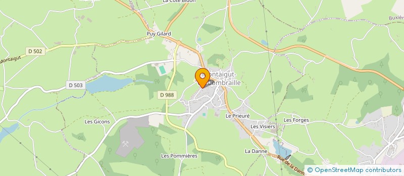 localisation de l'entreprise TENNIS PICKELBALL PASSION MONTACUTAIN  MONTAIGUT-EN-COMBRAILLE