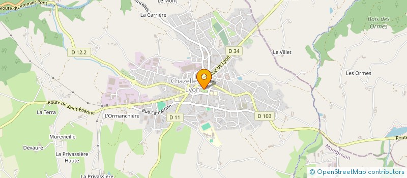 localisation de l'entreprise TENNIS SIVOM HURONGUES POMEYS à CHAZELLES-SUR-LYON