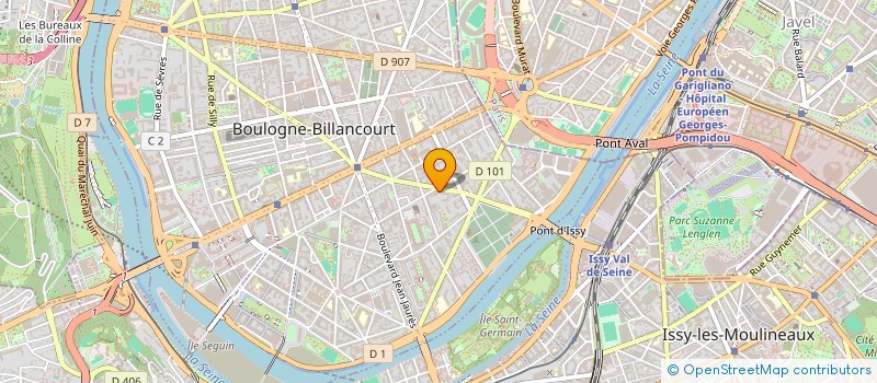 localisation de l'entreprise TENNISTERIQUE à BOULOGNE-BILLANCOURT
