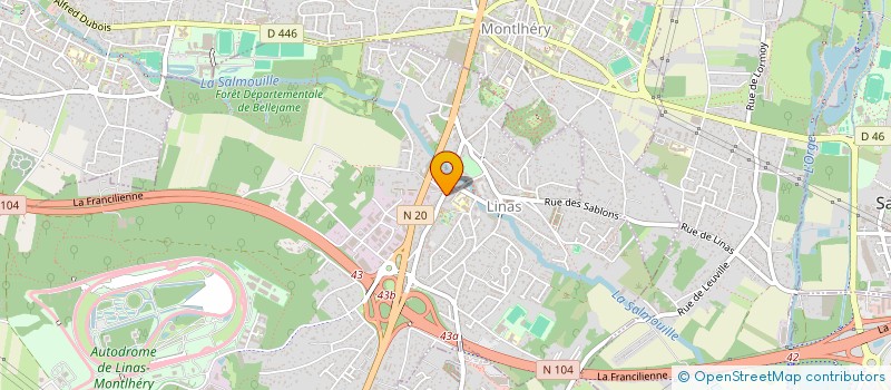 localisation de l'entreprise TENSA à LINAS