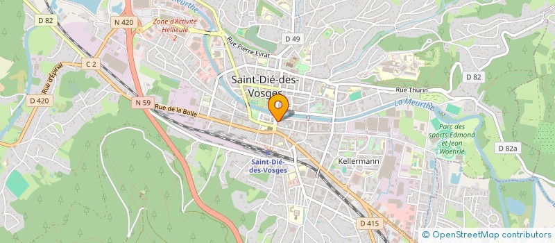 localisation de l'entreprise TENTATION à SAINT-DIE-DES-VOSGES