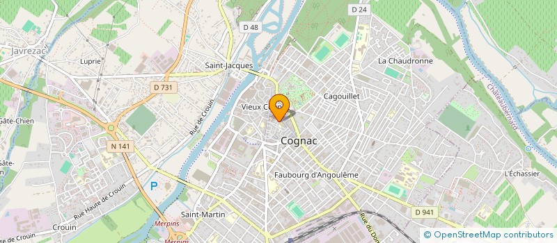 localisation de l'entreprise TENTATIONS à COGNAC