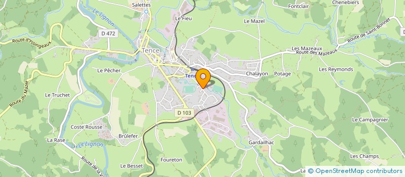 localisation de l'entreprise TENTO à TENCE