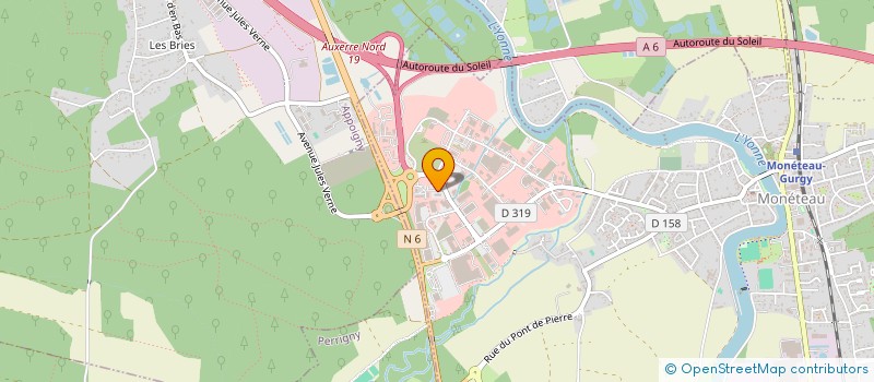 localisation de l'entreprise TEOLINA à MONETEAU