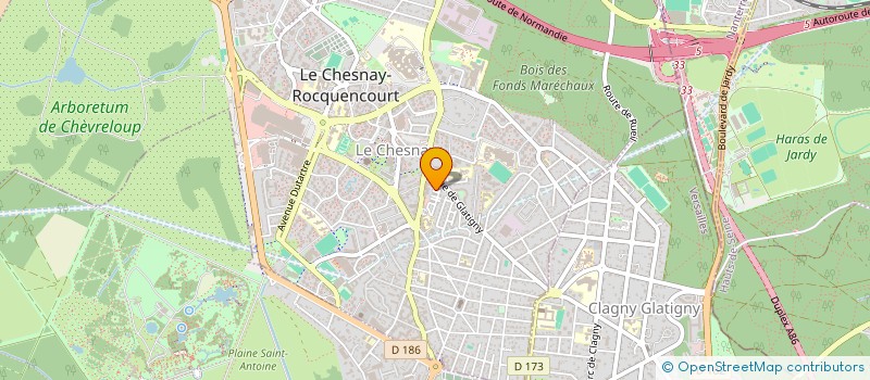 localisation de l'entreprise TEOTECHNO  LE CHESNAY-ROCQUENCOURT