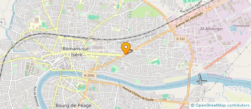 localisation de l'entreprise TEOTRONIC INDUSTRIES ET DISTRIBUTION à ROMANS-SUR-ISERE