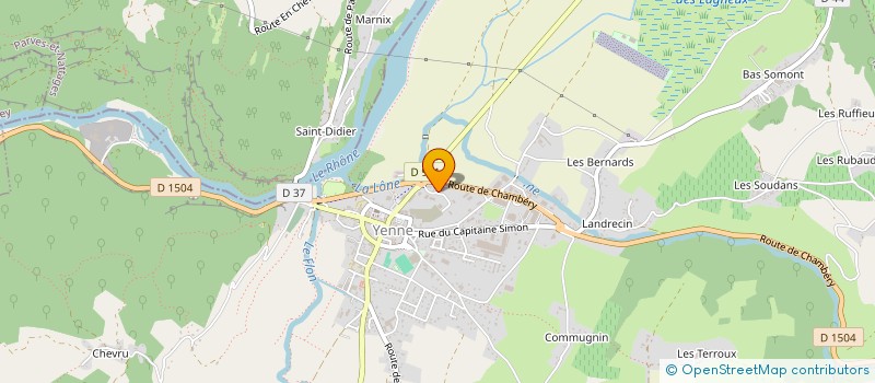 localisation de l'entreprise TEPPAZ CHARPENTE MENUISERIE à YENNE