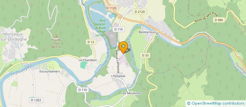 localisation de l'entreprise TER'FLA à ARGENTAT-SUR-DORDOGNE