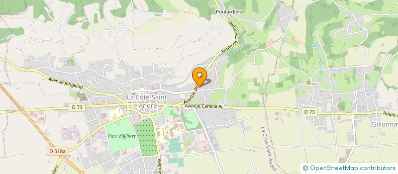 localisation de l'entreprise TER'ISOLATION  LA COTE-SAINT-ANDRE