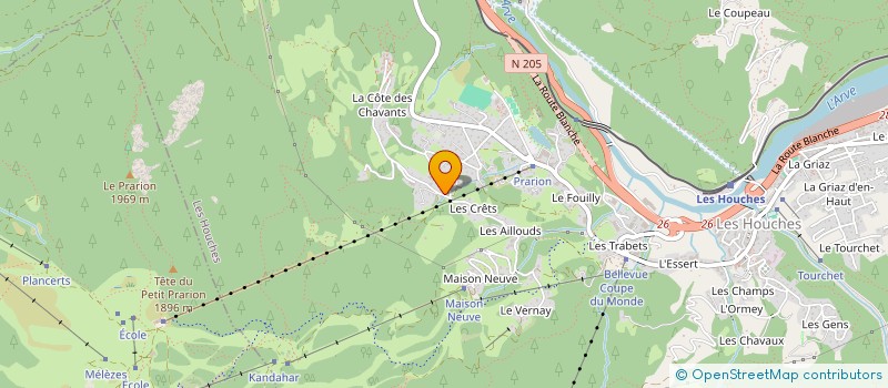 localisation de l'entreprise TERA  LES HOUCHES