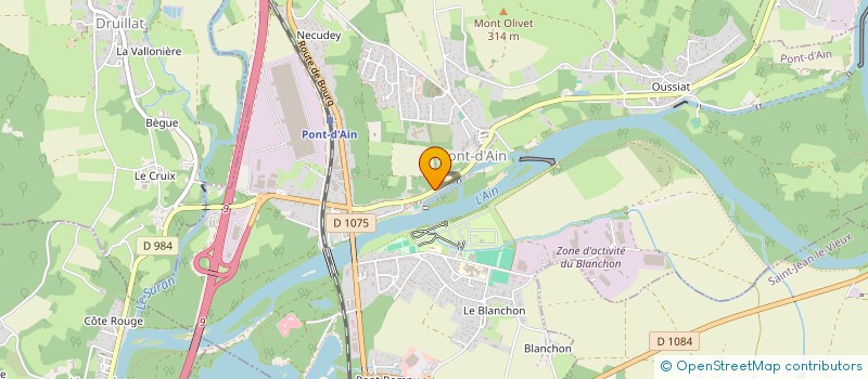 localisation de l'entreprise TERADELA -TERRITOIRE  RESPONSABLE -  AGIR POUR UN DEVELOPPEMENT LOCAL ALTERNATIF  PONT-D'AIN