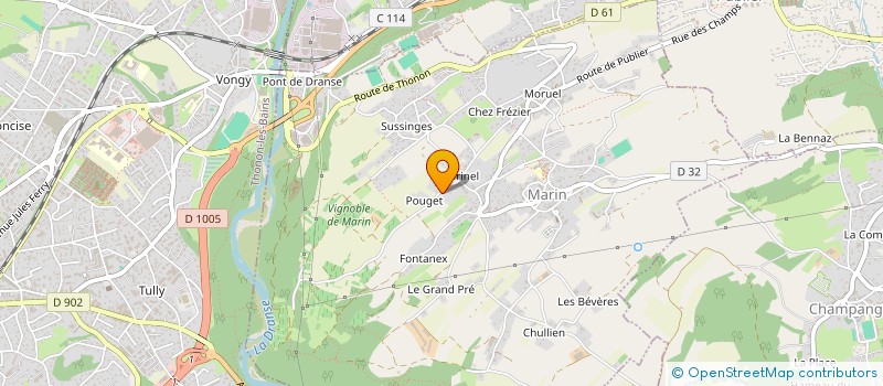 localisation de l'entreprise TERANG'ANIMATION à MARIN