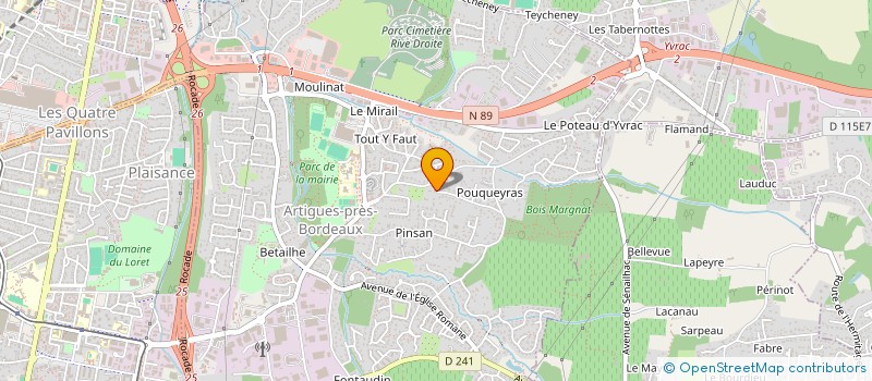 localisation de l'entreprise TERANGA à ARTIGUES-PRES-BORDEAUX