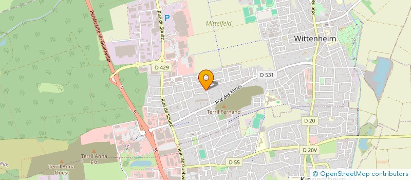 localisation de l'entreprise TERCAN TERRASSEMENTS ET CANALISATIONS à WITTENHEIM