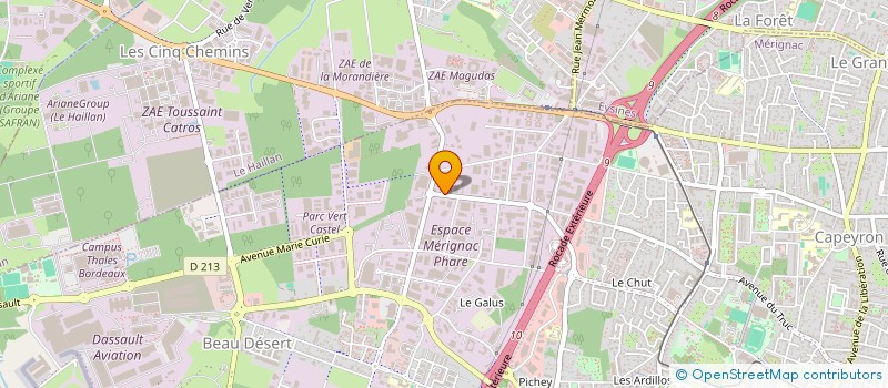 localisation de l'entreprise TERECOS  MERIGNAC