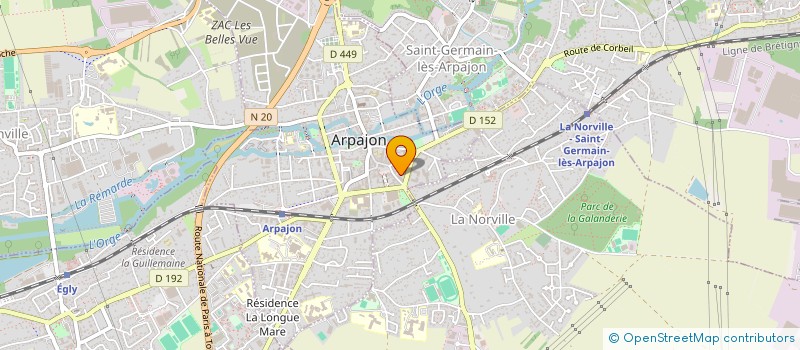 localisation de l'entreprise TERESA COIFFURE à ARPAJON