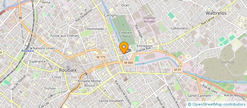 localisation de l'entreprise TERKEN à ROUBAIX