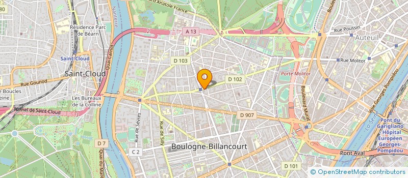 localisation de l'entreprise TERMOKLYM - SERVICES - INGENIERIE à BOULOGNE-BILLANCOURT