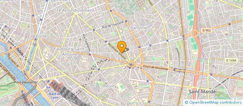 localisation de l'entreprise TERPSY. DANSE MODERNE  PARIS