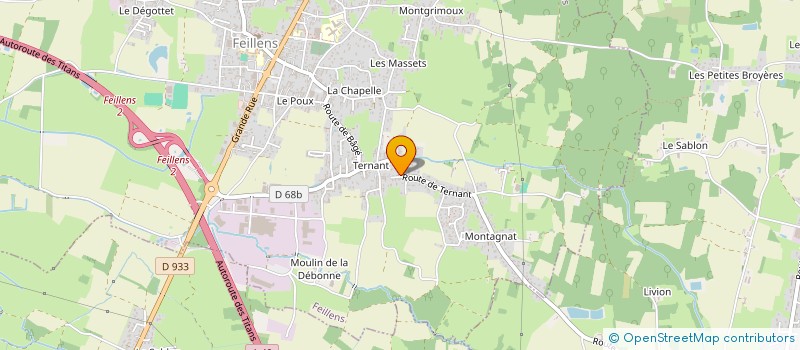localisation de l'entreprise TERR'ASSAINISSEMENT à FEILLENS