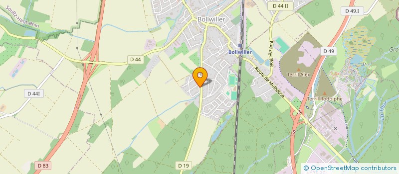 localisation de l'entreprise TERR'O VERT  BOLLWILLER