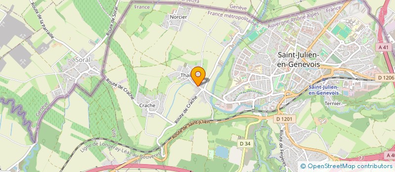 localisation de l'entreprise TERRA  SAINT-JULIEN-EN-GENEVOIS