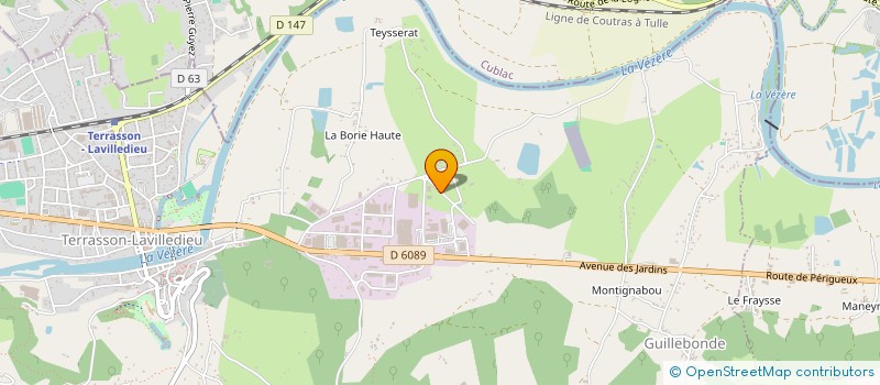 localisation de l'entreprise TERRA.AEDES SAS  TERRASSON-LAVILLEDIEU
