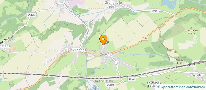 localisation de l'entreprise TERRA CONTROLES  CREVANS-ET-LA-CHAPELLE-LES-GRANGES