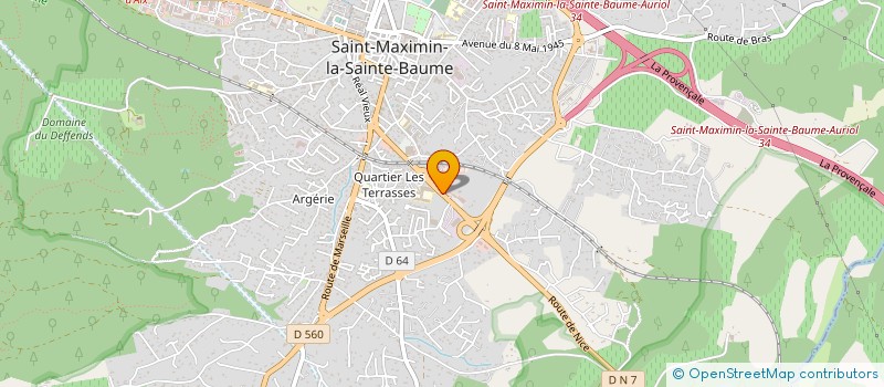 localisation de l'entreprise TERRACORP à ST MAXIMIN LA STE BAUME
