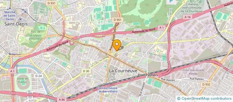 localisation de l'entreprise TERRAIN VAGUE à LA COURNEUVE