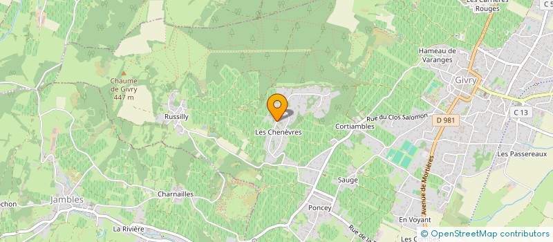 localisation de l'entreprise TERRANOVA  GIVRY