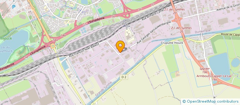 localisation de l'entreprise TERRAOTHERM à COUDEKERQUE-BRANCHE