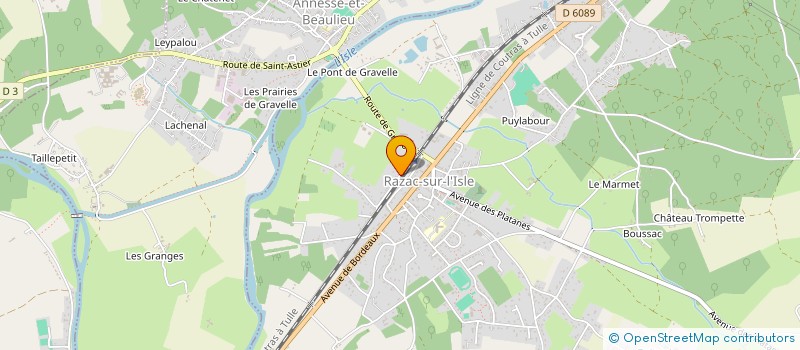 localisation de l'entreprise TERRARES  RAZAC-SUR-L'ISLE