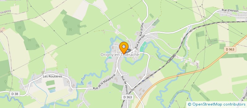 localisation de l'entreprise TERRAS'AISNE CONSTRUCTIONS  ORIGNY-EN-THIERACHE